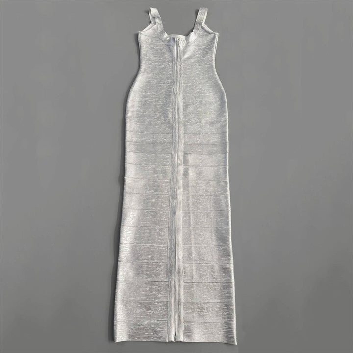 Briella maxi dress in shiny shaping fabric