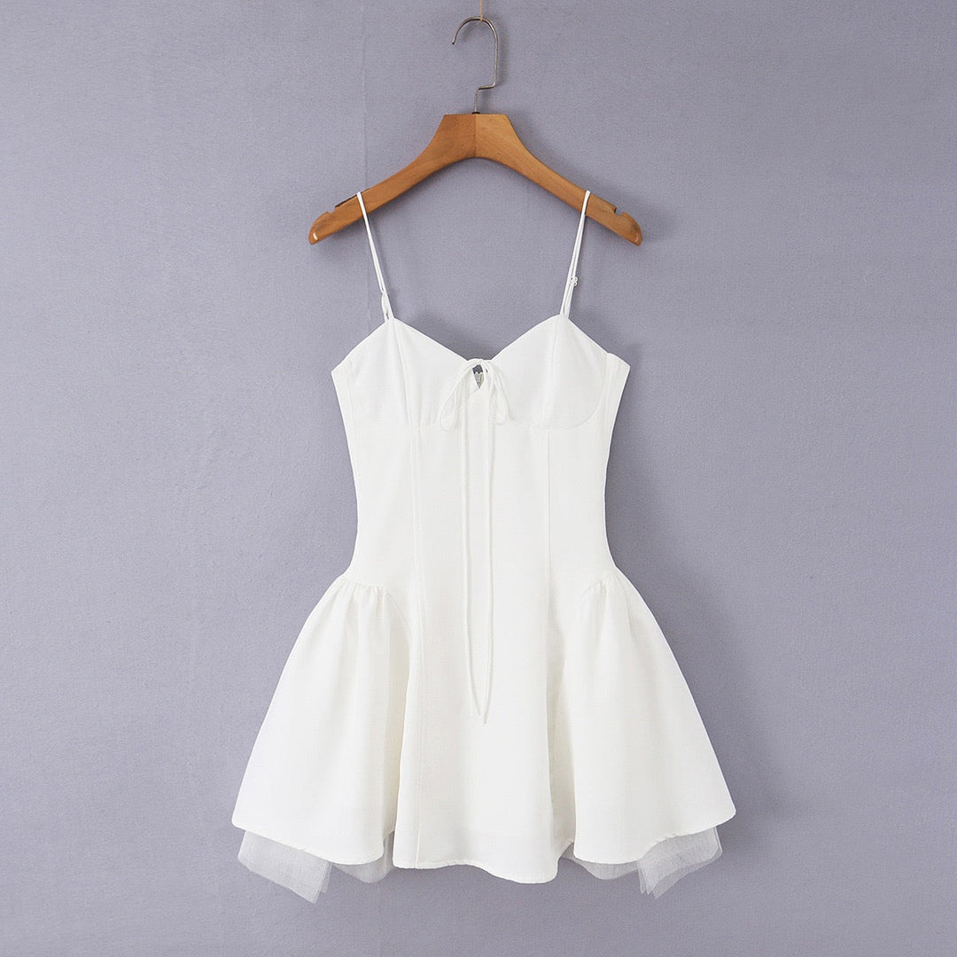 A-line mini dress in tulle – Laia