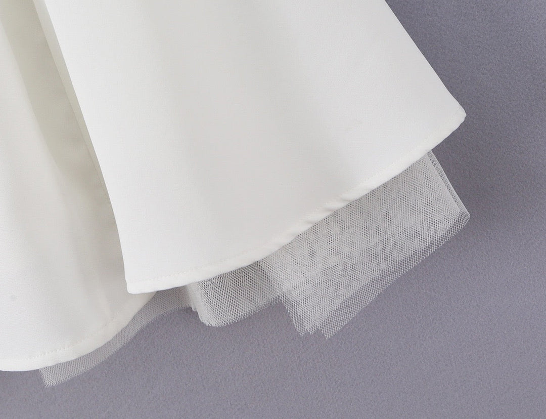 A-line mini dress in tulle – Laia