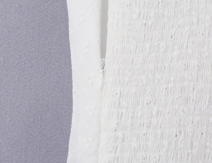 A-line mini dress in embroidered eyelet fabric – Yaeli