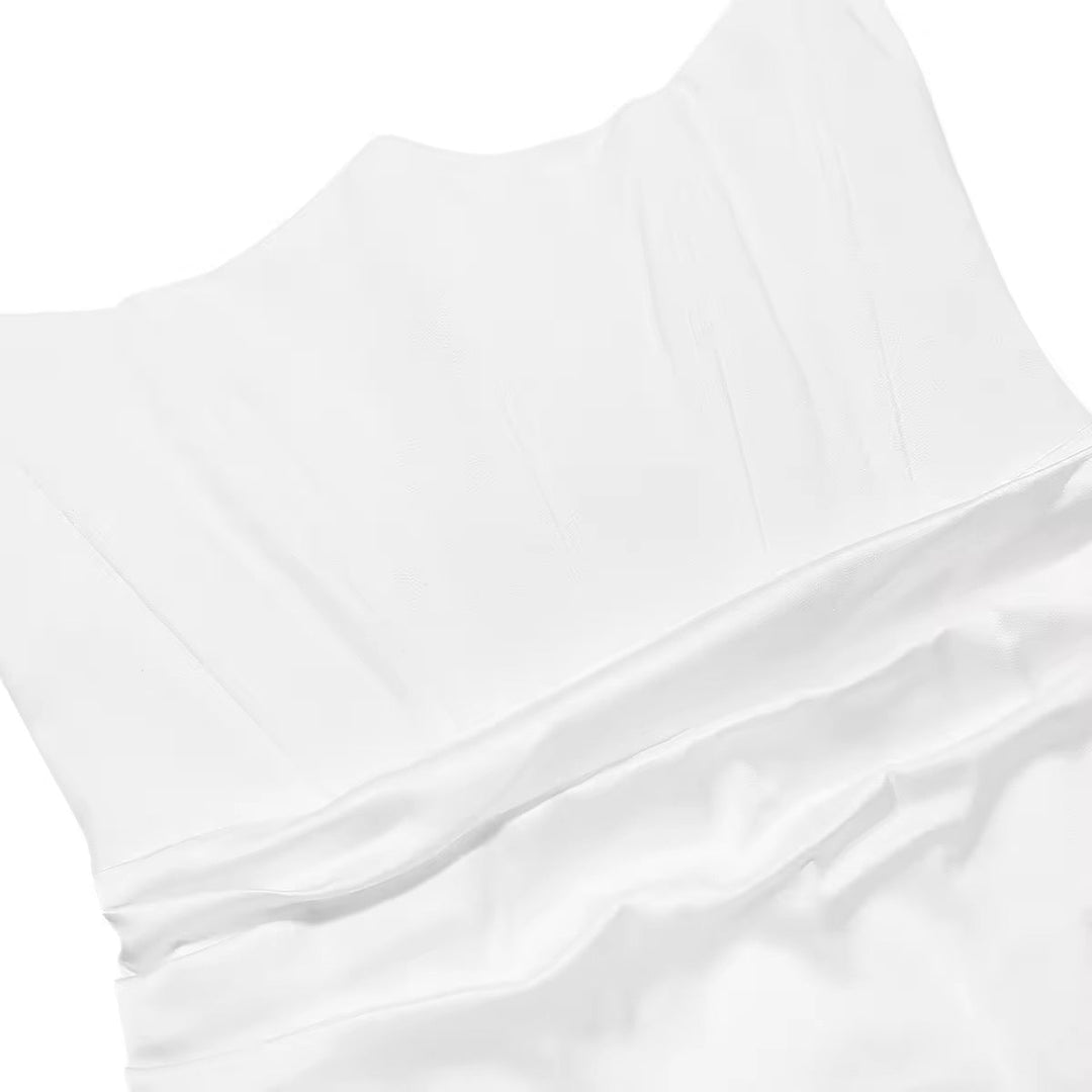 Strapless Satin Maxi Dress with Fitted Corset - Noya