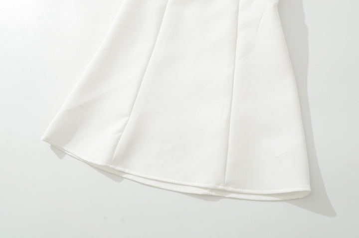 A-line mini dress with back ties for a fitted waist – Vela
