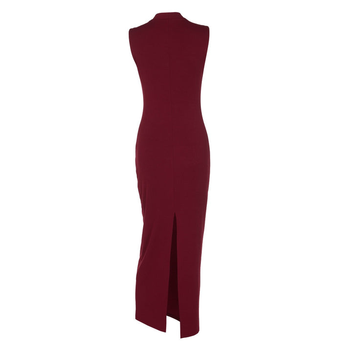 Elegant Fitted Maxi Dress with Buckle Closure - IRENA