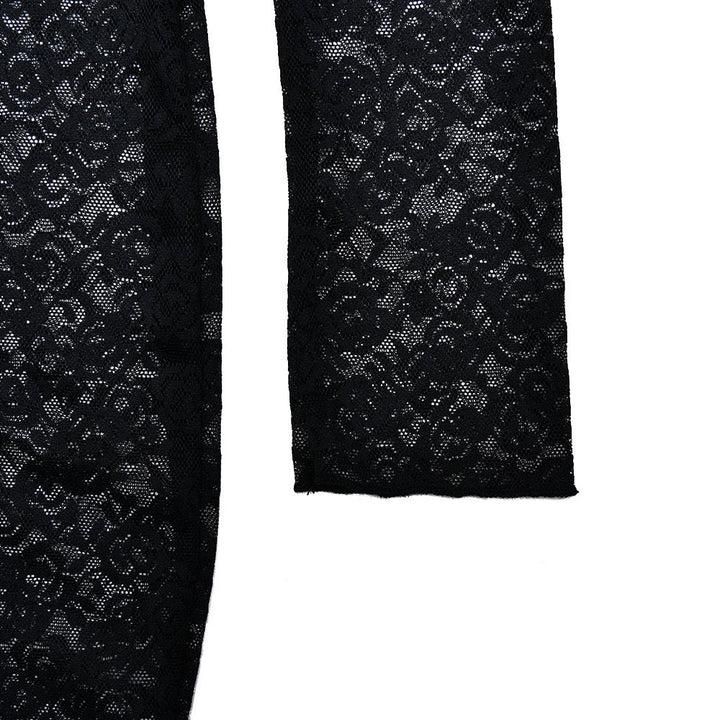 Maxi Dress with Lace Design - OR