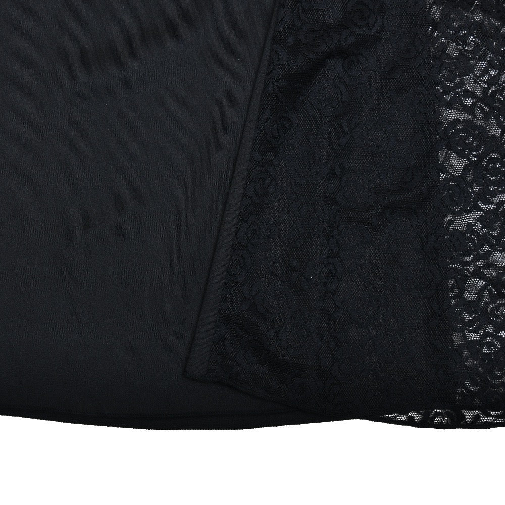 Maxi Dress with Lace Design - OR