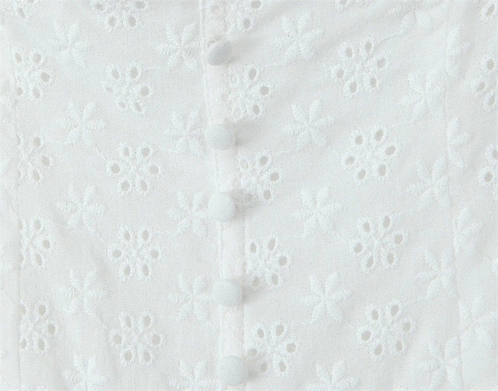 A-line country-style mini dress with floral embroidery – Amy