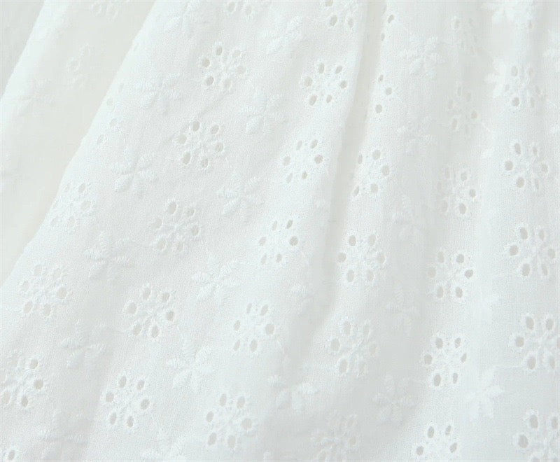 A-line country-style mini dress with floral embroidery – Amy
