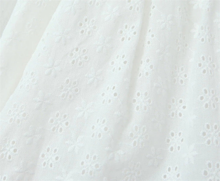 A-line country-style mini dress with floral embroidery – Amy