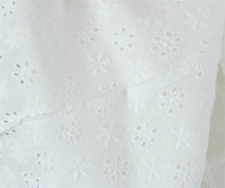 A-line country-style mini dress with floral embroidery – Amy