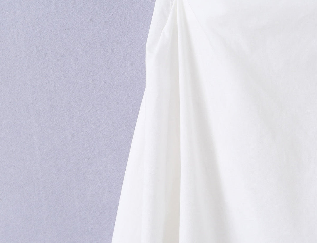 Midi dress with neck ties, an open back, and ruching – LANA