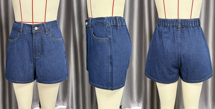 Two-piece denim set with shorts and a button-up shirt – Julian