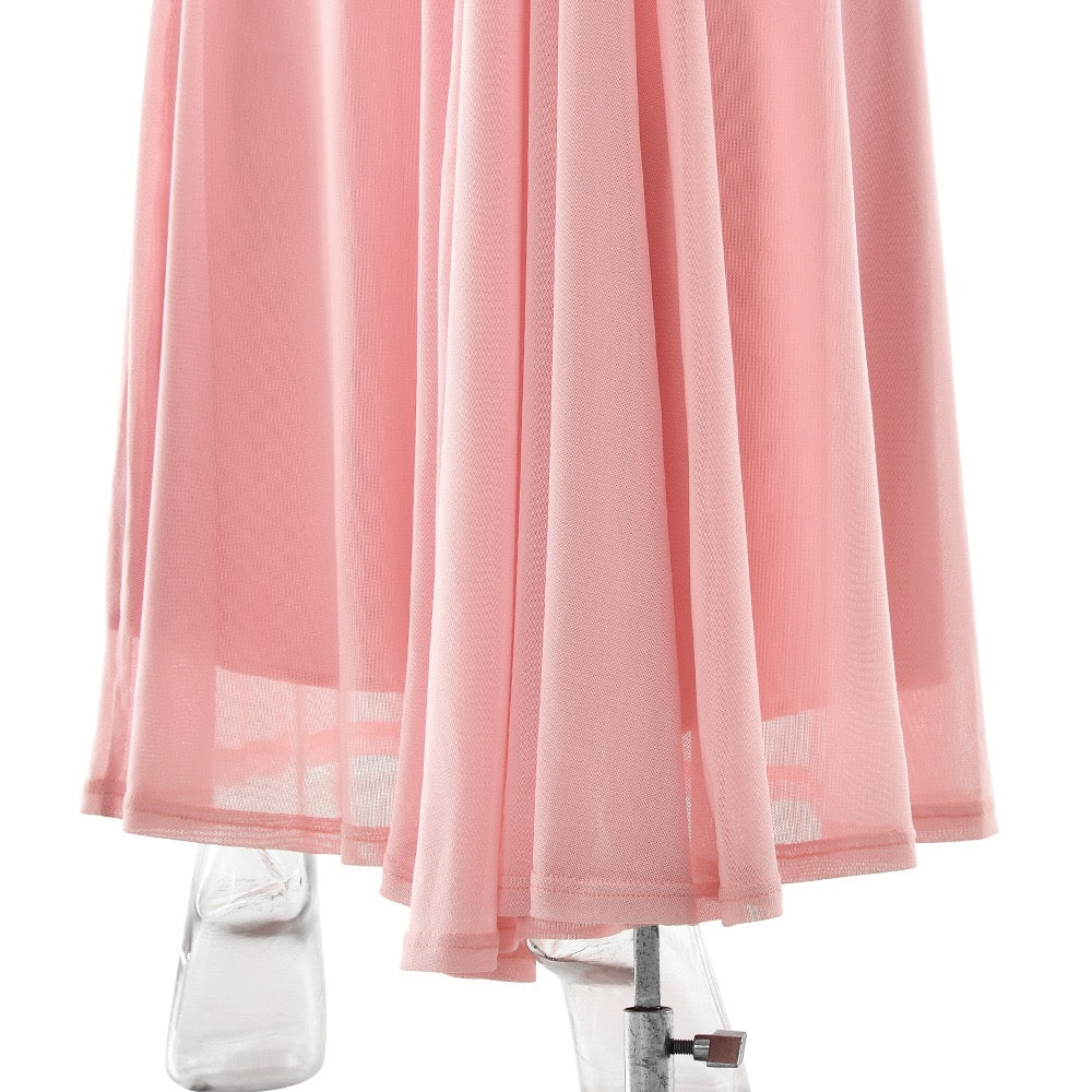 Chiffon ruched maxi dress - Lilin