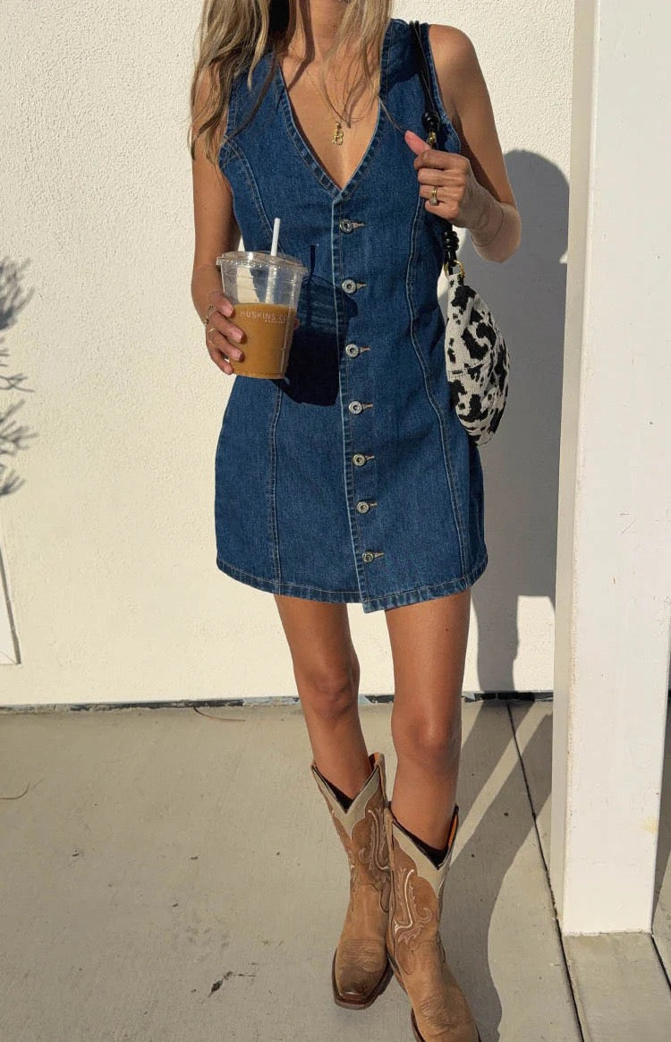 Denim mini dress – Gigi