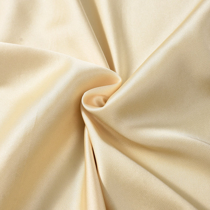 ANNEY satin maxi dress with lace trim