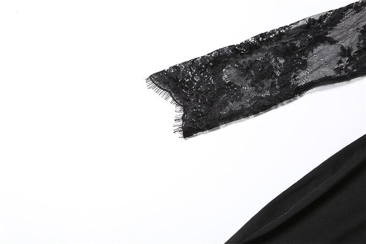 Shaping Fabric Maxi Dress with Lace Design - Iron