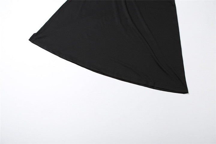 Shaping Fabric Maxi Dress with Lace Design - Iron