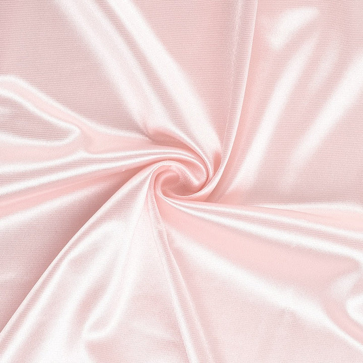 Strapless satin maxi dress with pleats and slit decorated with a flower - Joyce