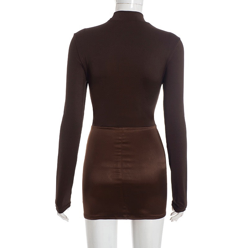 Mini dress with satin pleats design - Francis