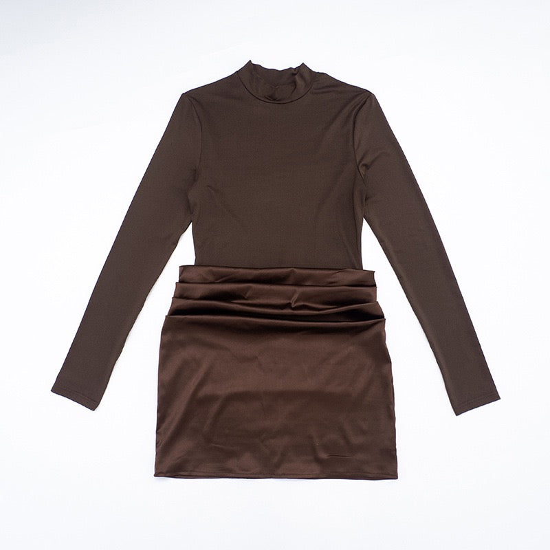 Mini dress with satin pleats design - Francis
