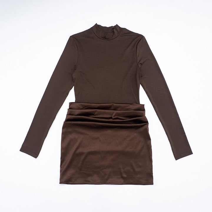 Mini dress with satin pleats design - Francis