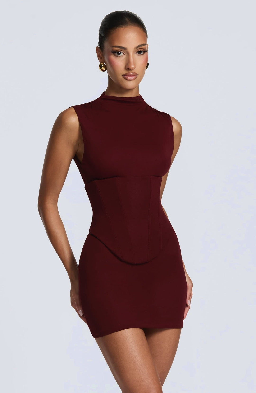 Luina corset-design mini dress