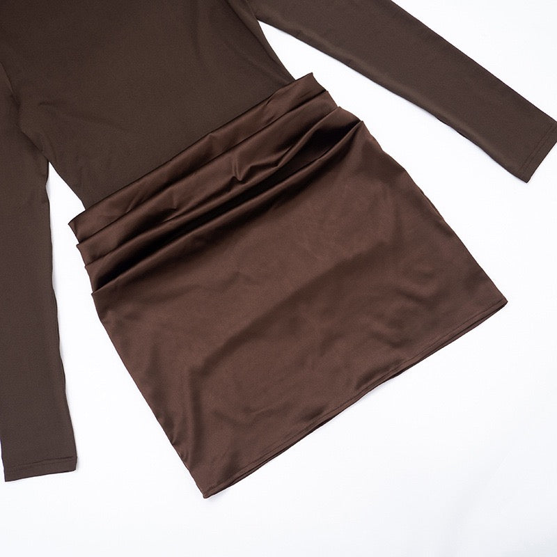 Mini dress with satin pleats design - Francis