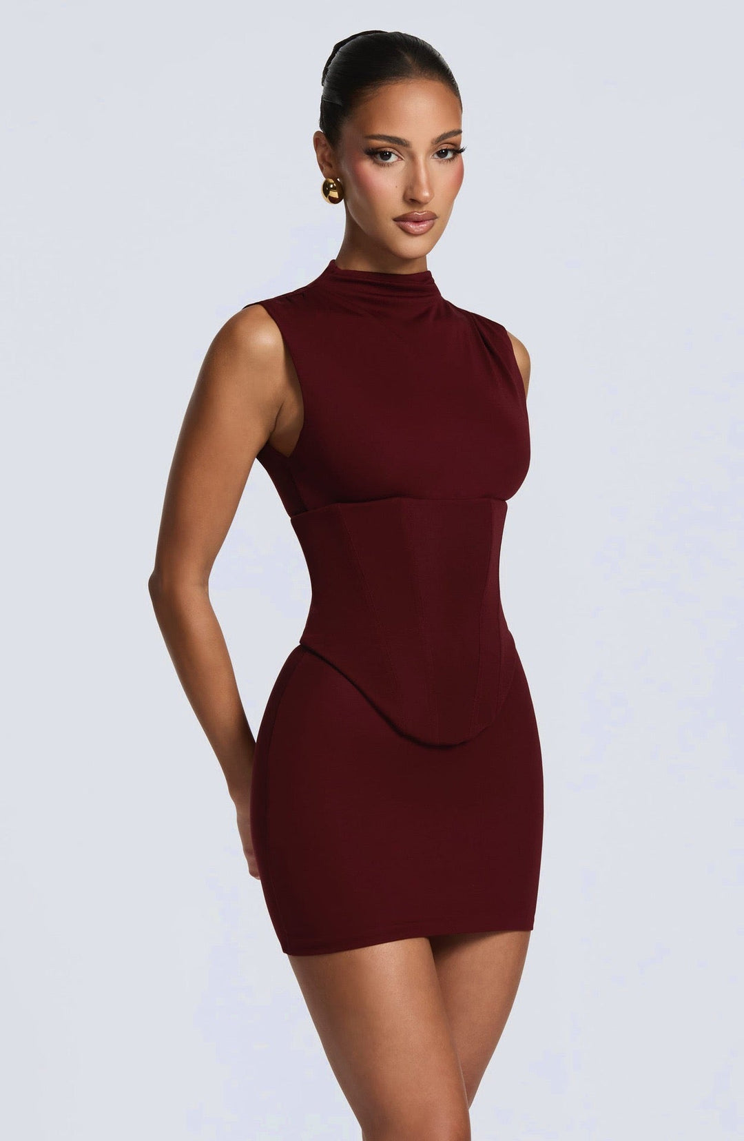 Luina corset-design mini dress