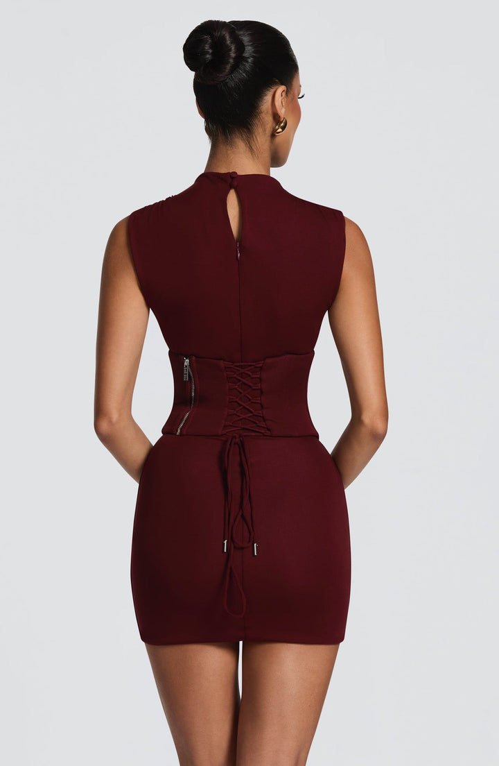 Luina corset-design mini dress