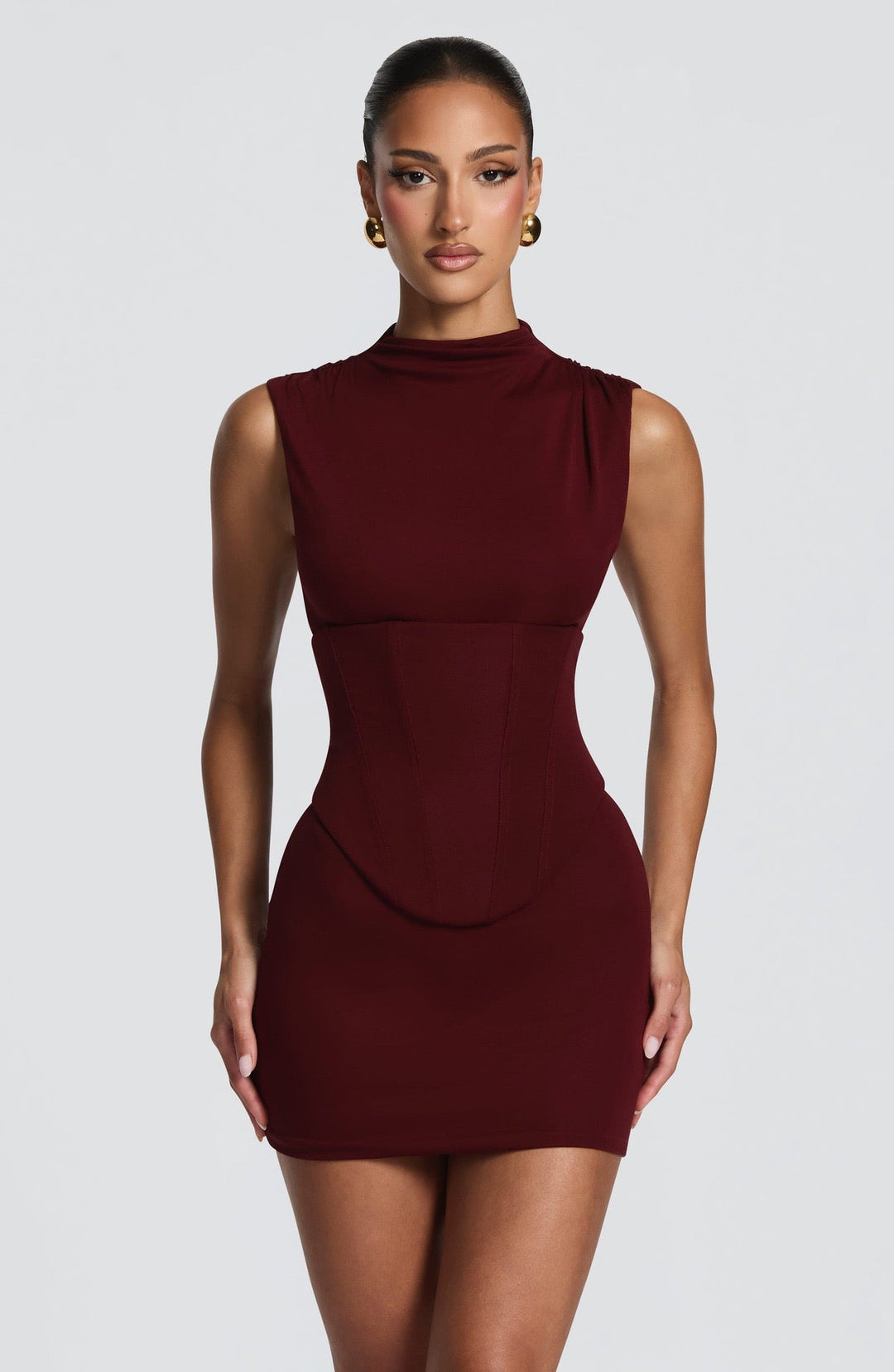 Luina corset-design mini dress