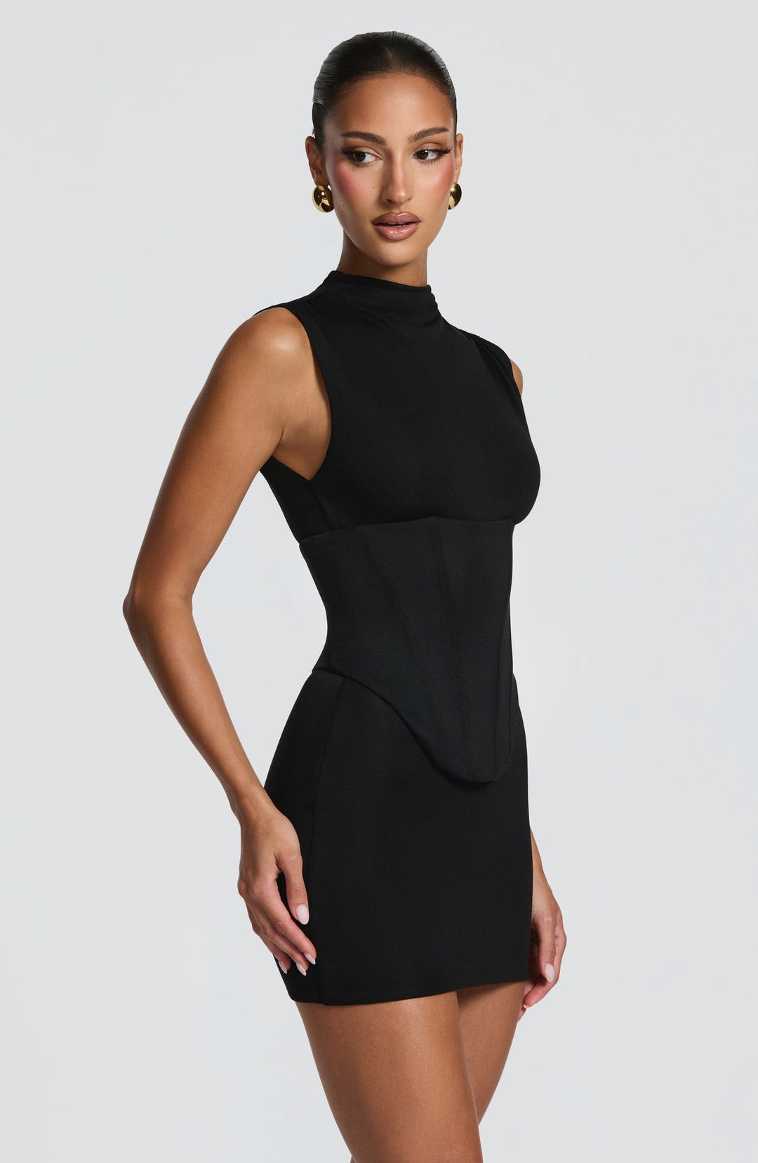 Luina corset-design mini dress
