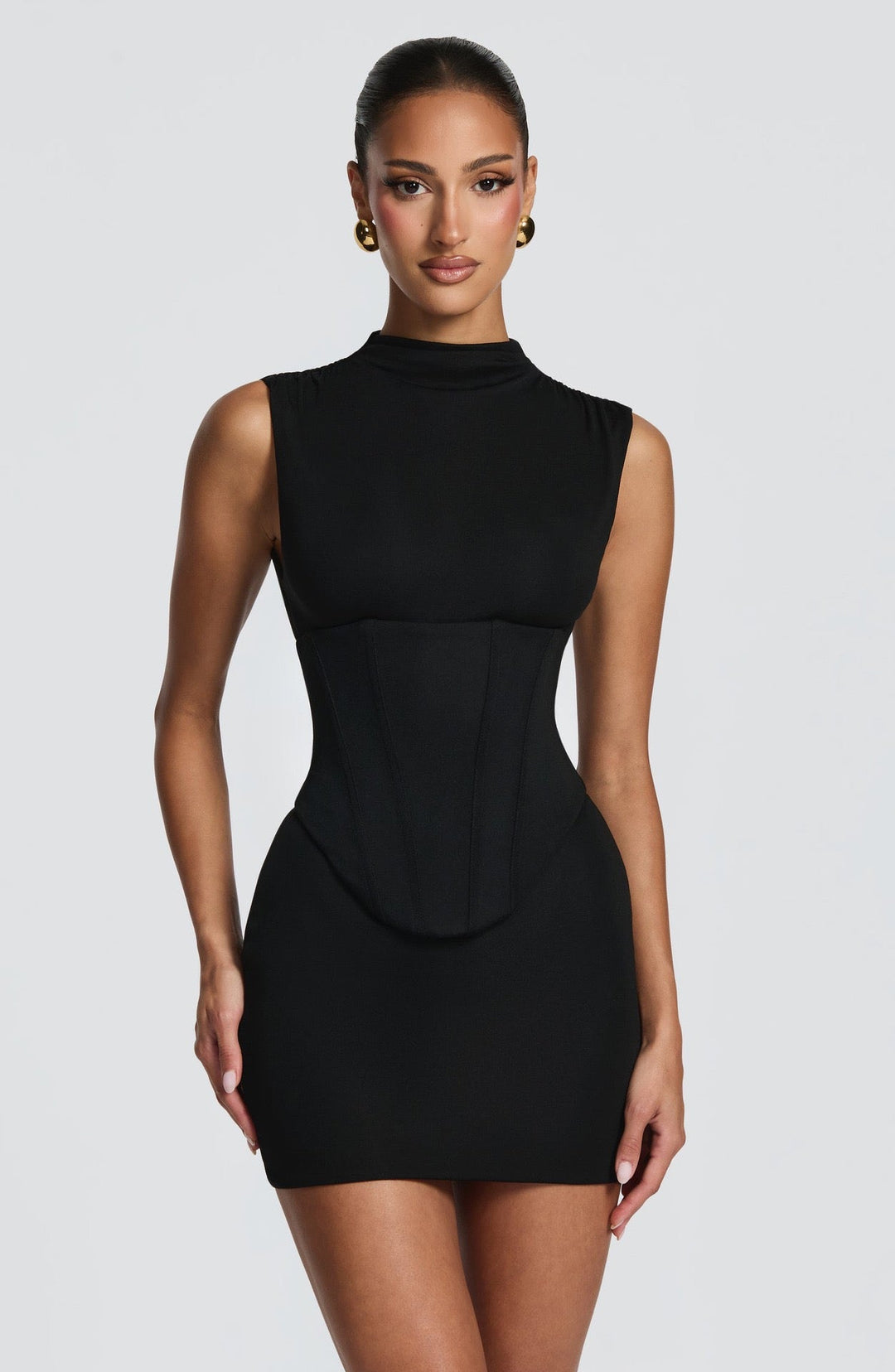 Luina corset-design mini dress