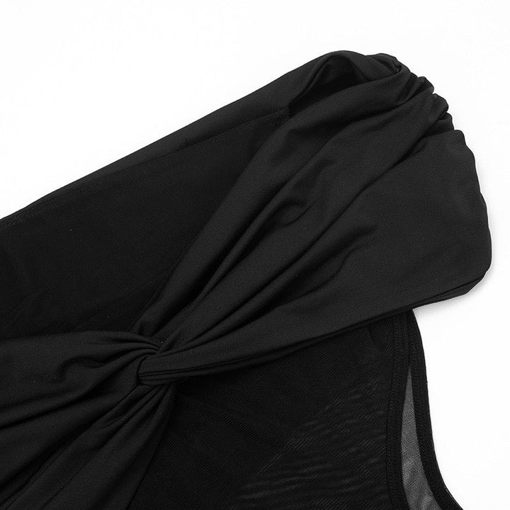 Maxi Dress with Shirring and Chiffon Design - Yelena