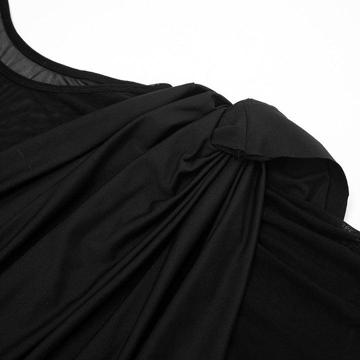 Maxi Dress with Shirring and Chiffon Design - Yelena