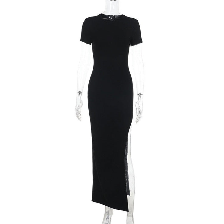 Fitted Maxi Dress with Slit Design - NIK