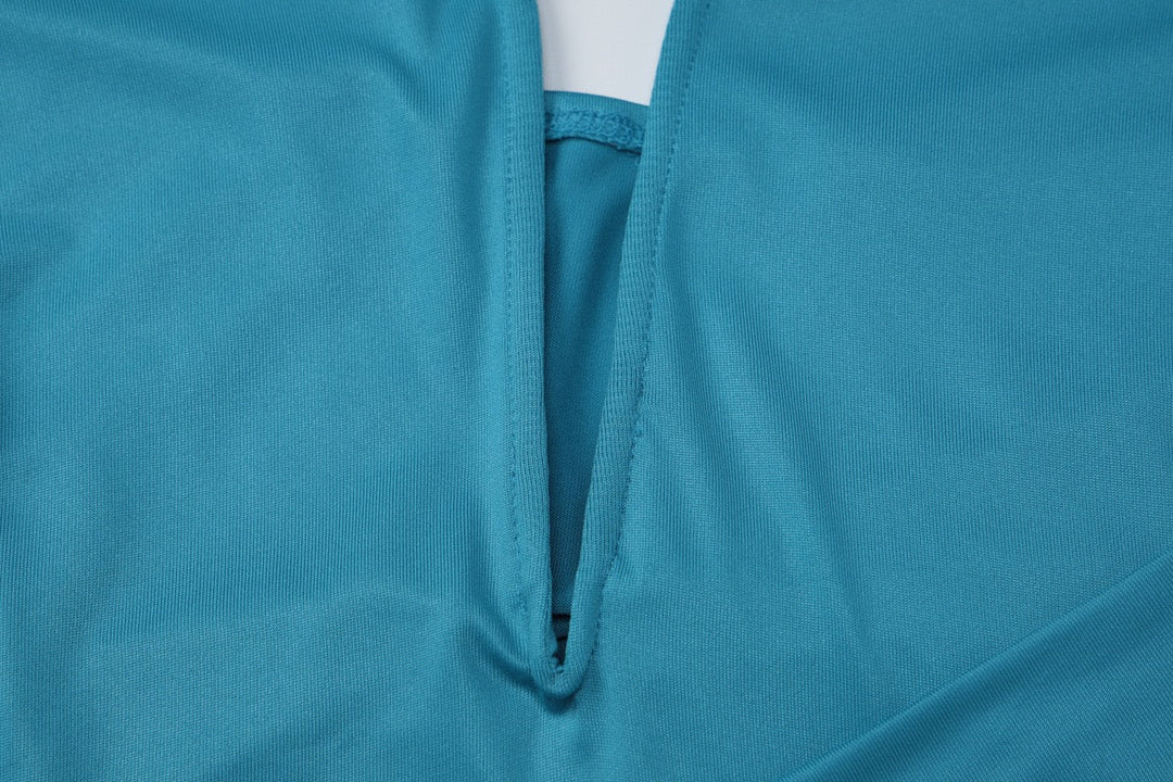 Fitted Maxi Dress with Open Back, Shirring, and Buckle Design - Wally