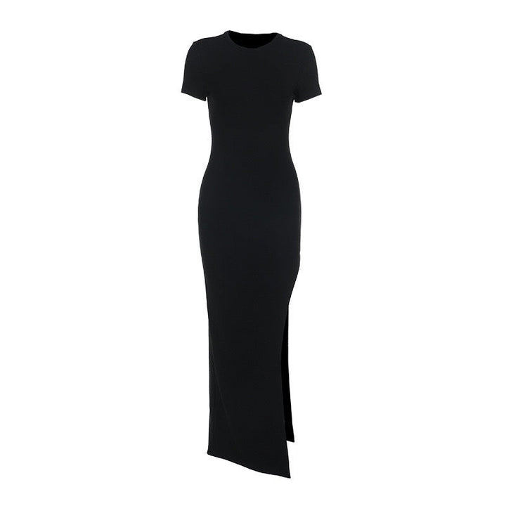 Fitted Maxi Dress with Slit Design - NIK