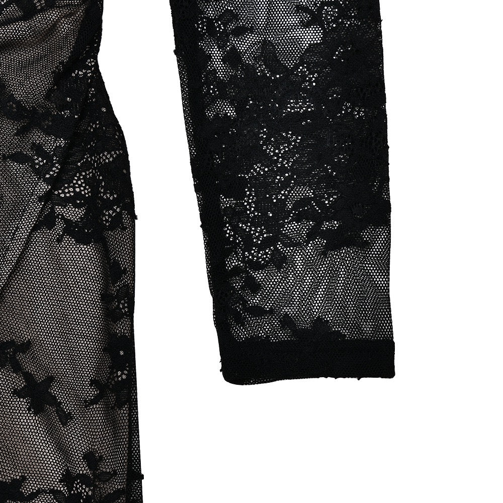 Maxi Lace Dress with Slit Design - ELOR