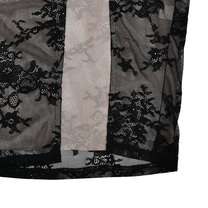 Maxi Lace Dress with Slit Design - ELOR