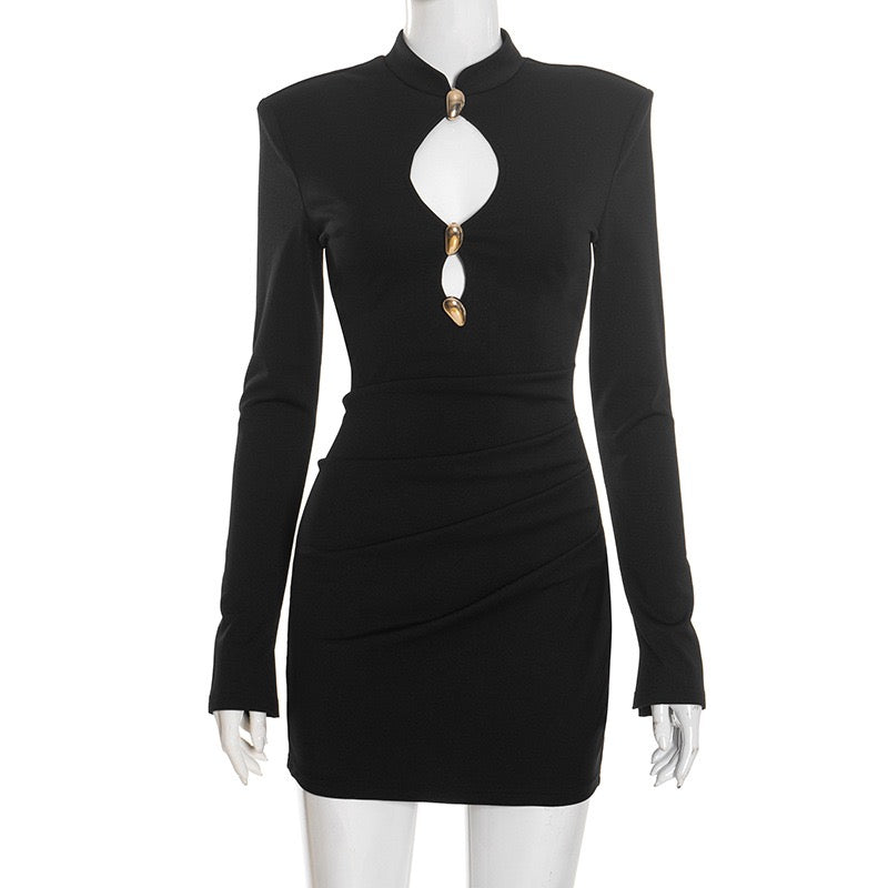 Mini dress with buckles and cutouts design - Sharel