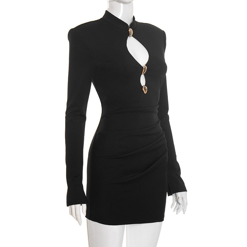 Mini dress with buckles and cutouts design - Sharel