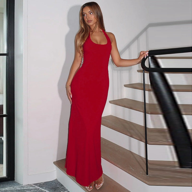 Maxi Dress with Open Back - Shay