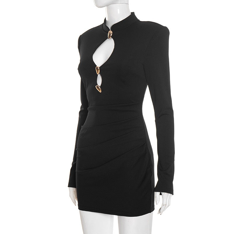 Mini dress with buckles and cutouts design - Sharel