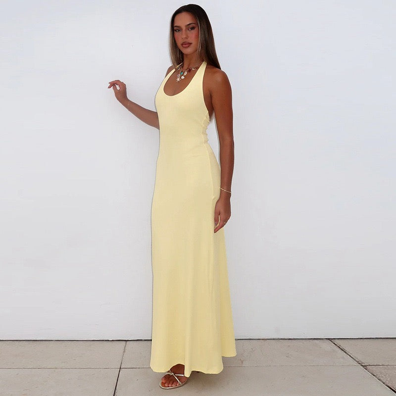 Maxi Dress with Open Back - Shay
