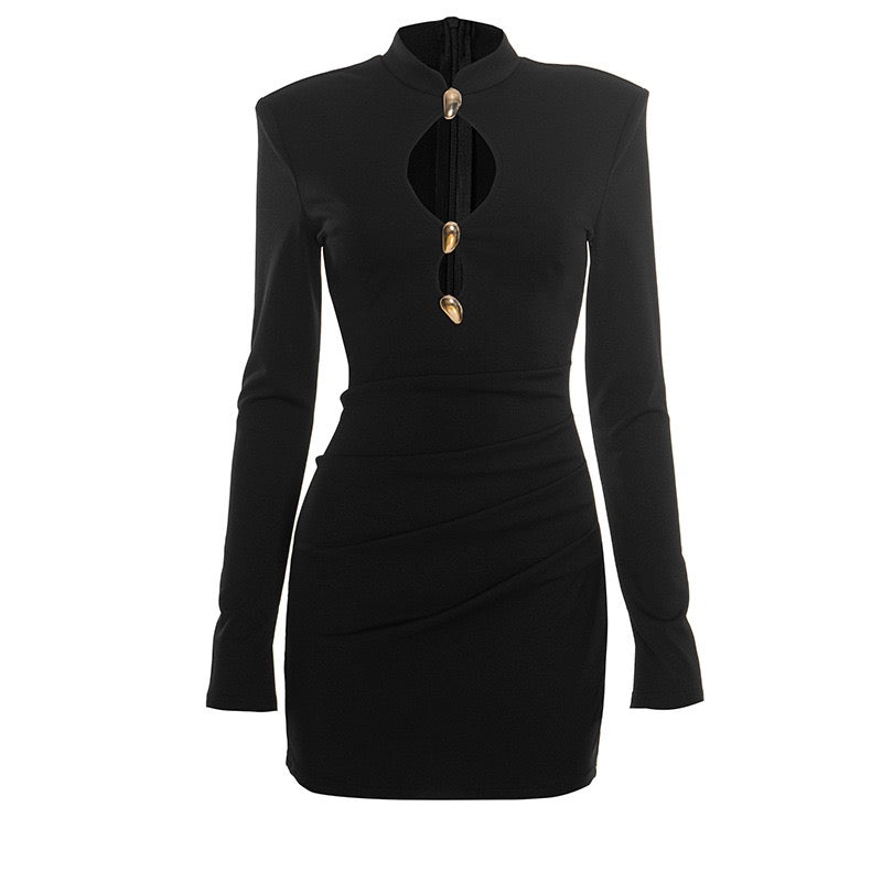 Mini dress with buckles and cutouts design - Sharel