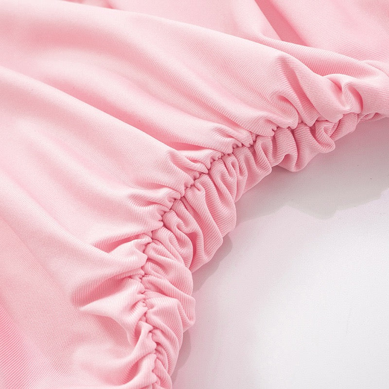 Mini ruffled off-shoulder dress with ruching design - Nini