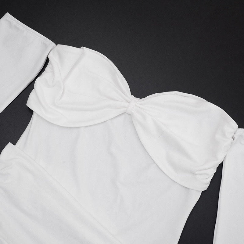 Maxi dress with off-shoulder and ruching design - Vola