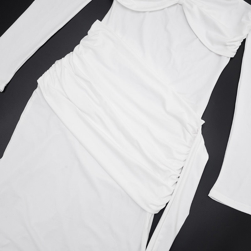 Maxi dress with off-shoulder and ruching design - Vola