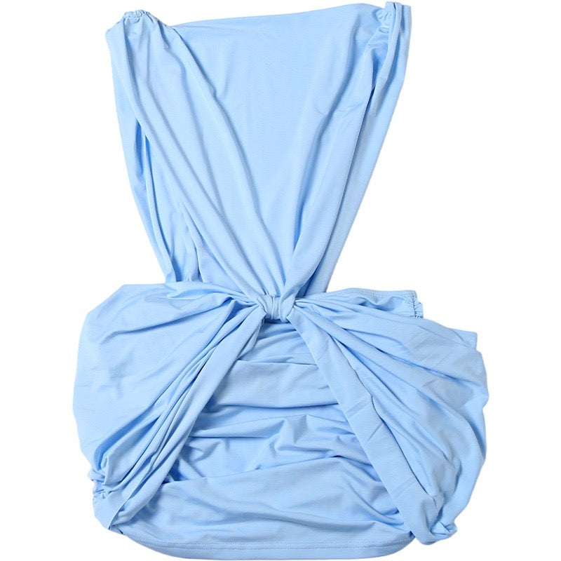 Mini dress with pleats and cutouts design - PHELI
