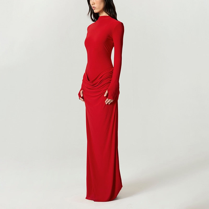 Maxi dress with pleats design - Solded