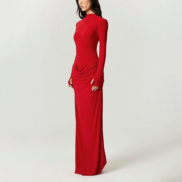 Maxi dress with pleats design - Solded